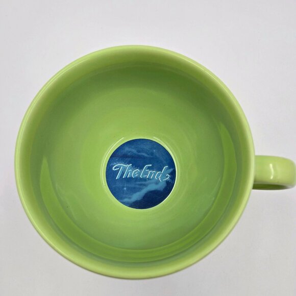 Walt Disney Presents Peter Pan Soup Mug Cereal Bowl Green Large Tinkerbell Read - Picture 5 of 11